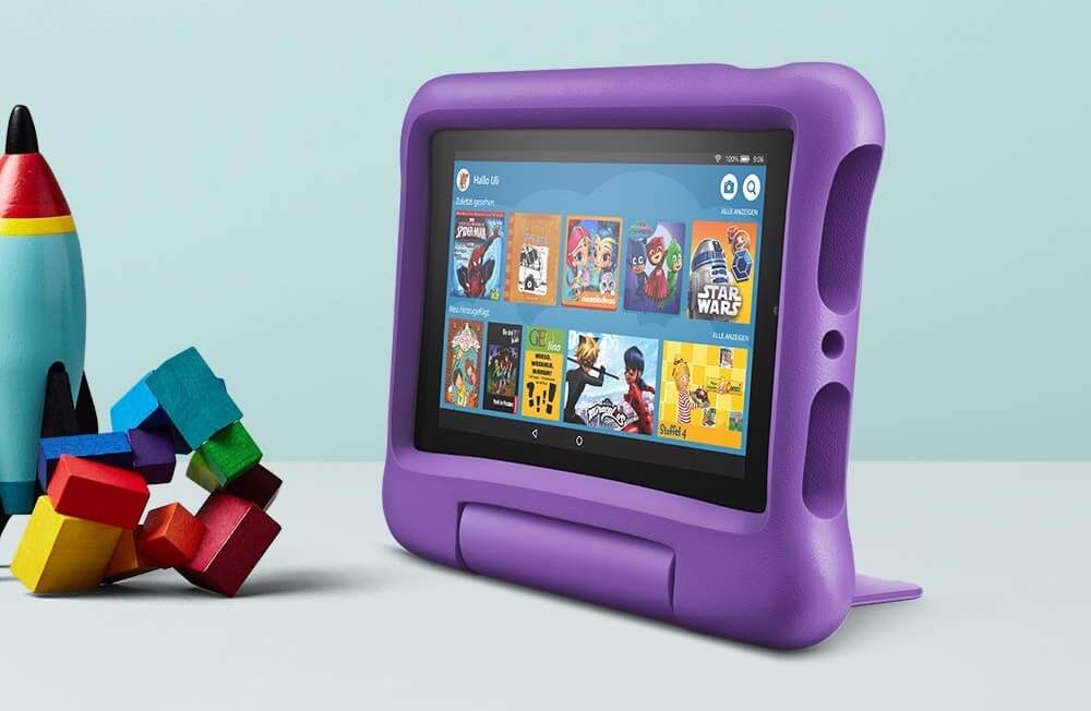 Amazon Fire 7 Kids Edition 2019 7寸儿童平板电脑 紫色保护套，到手53.6欧，原价99.99欧！全德免邮！