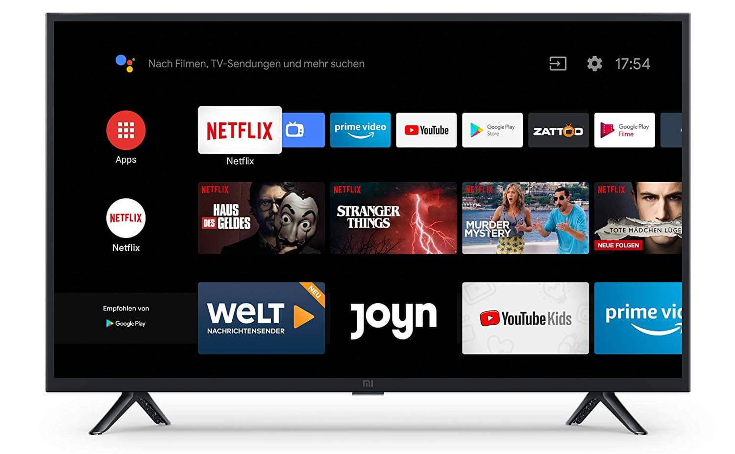 Xiaomi Mi Smart TV 4A 32英寸智能电视 能源等级A 安卓9 支持Amazon Prime Video/Netflix等,到手149.39欧,原价299.95欧!特价!