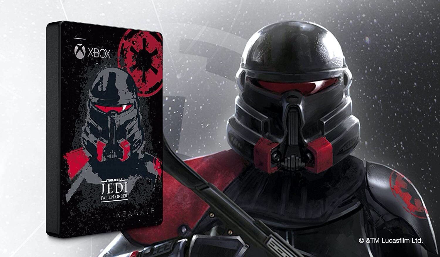 希捷Seagate Game Drive XBOX适用游戏移动硬盘 星战JEDI特别版 2TB 2.5寸 USB3.0，到手69.99欧，原价113.78欧！