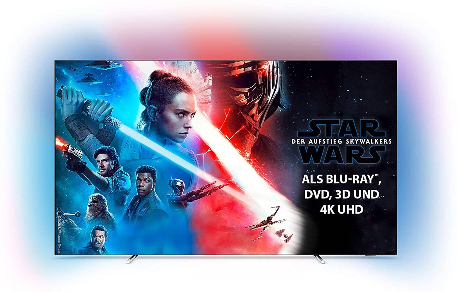 飞利浦 Philips Ambilight 65OLED754/12 65寸OLED智能电视 4K超高清 支持HDR 10+ Alexa语音助手 银色,到手1,799欧,原价2,799欧!!