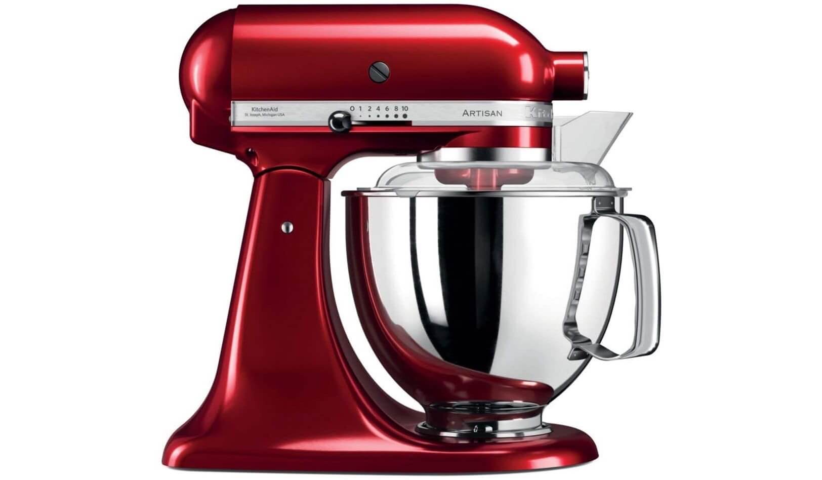 Kitchenaid Artisan 5KSM175PSEER 厨师机 4.8L搅拌碗 300W功率 帝国红,到手399欧,原价799欧!!