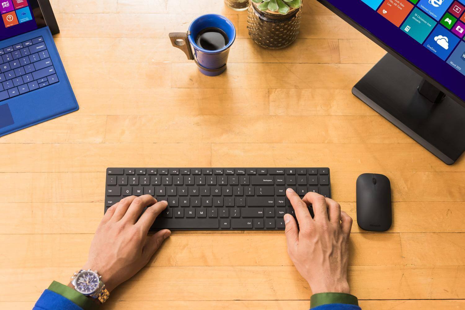 微软 Microsoft Designer 蓝牙无线键盘+鼠标套装 德语键盘 蓝牙4.0 支持安卓 Windows和macOS，到手47.9欧，原价99.99欧！特价！