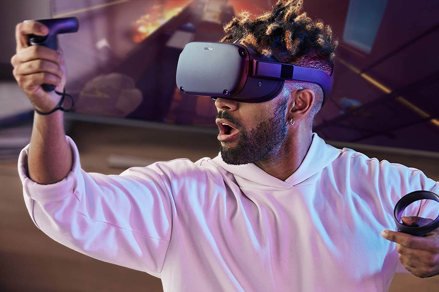 Oculus Quest 无线VR头戴一体机VR游戏系统 64GB,到手419欧,原价449欧!特价!