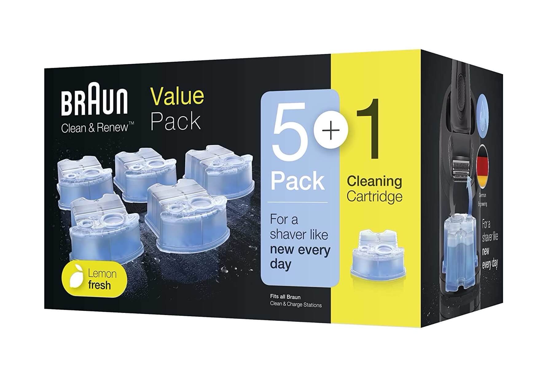 博朗 Braun Clean&Renew CCR剃须刀清洗液盒 6支装,到手24.95欧,原价39.99欧!!