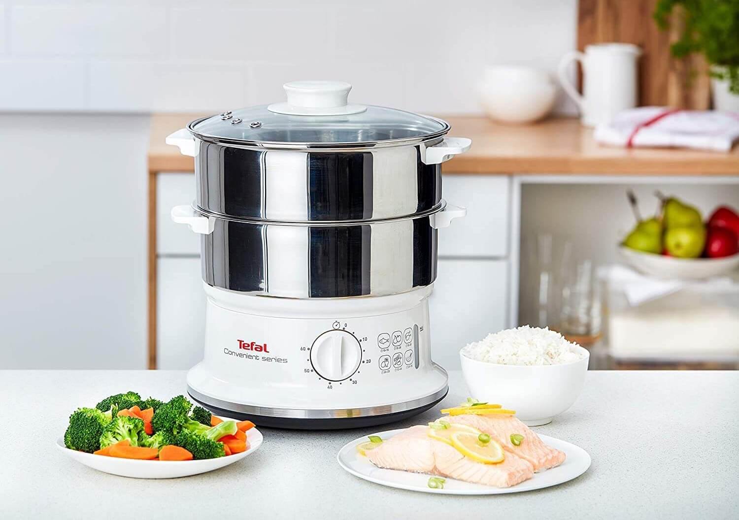 特福 Tefal VC1451 双层不锈钢蒸锅 6升容量 带定时器 自动关闭功能，到手49.49欧，原价89.99欧！特价！
