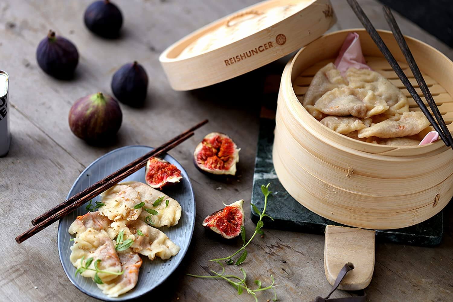 Reishunger 竹制双层蒸笼 20厘米 带两张棉质屉布 适合两人份量，到手19.99欧！！