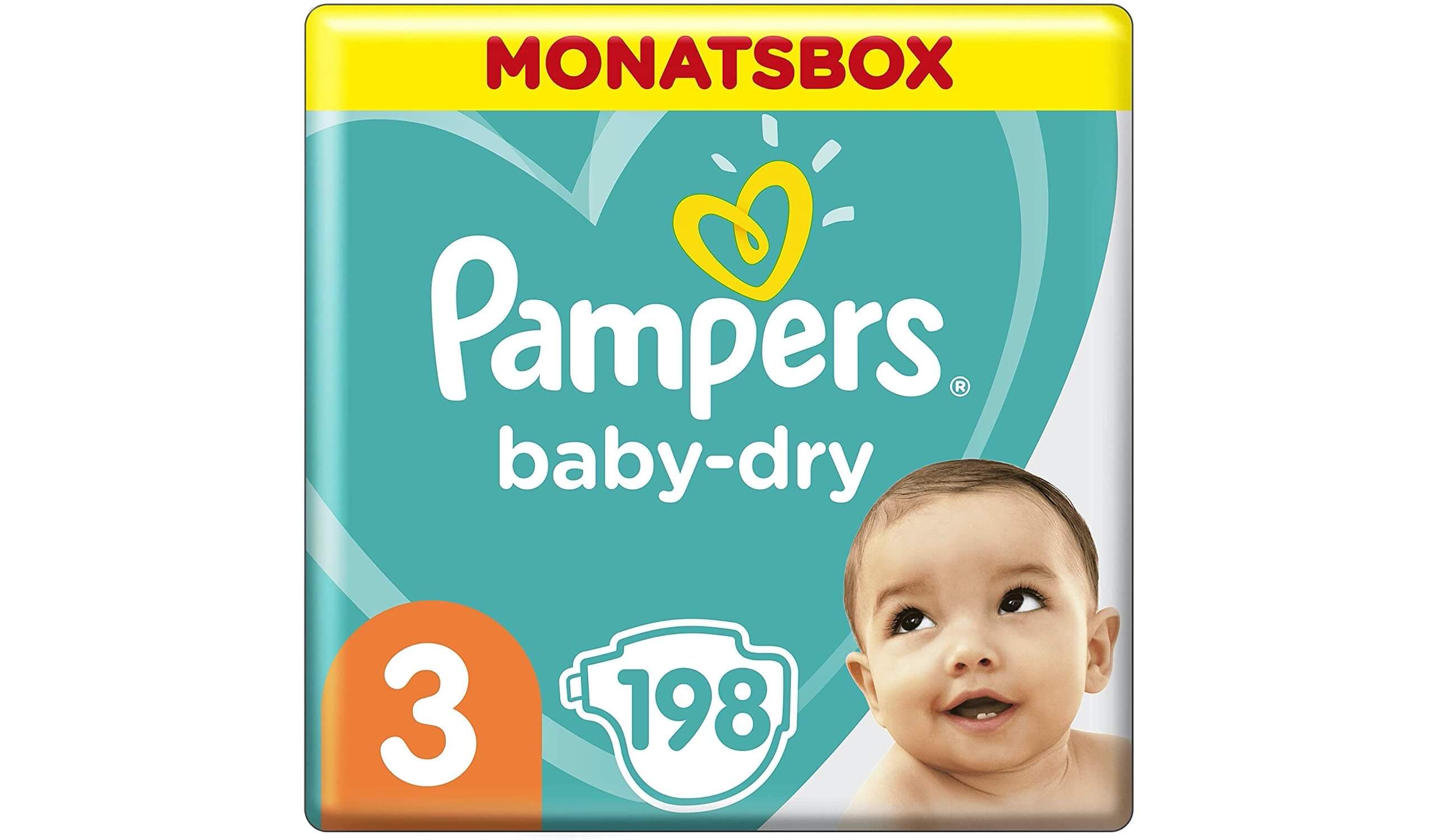 帮宝适 Pampers Baby-Dry 纸尿裤 3号 适用6kg-10kg 198片装,到手33.88欧,原价45.95欧!!