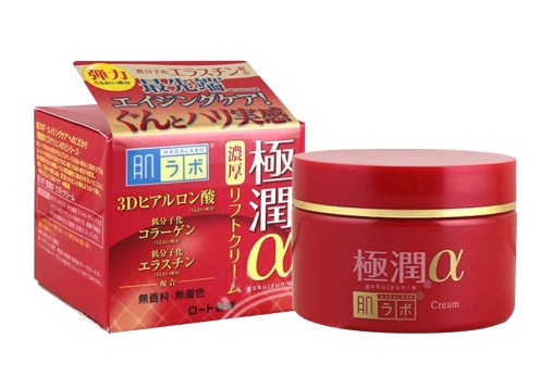 Rohto Hadalabo 日本乐敦肌研极润玻尿酸保湿面霜 阿尔法玻尿酸3D弹力肌保湿乳液 50g，到手29.75欧，原价29.76欧！