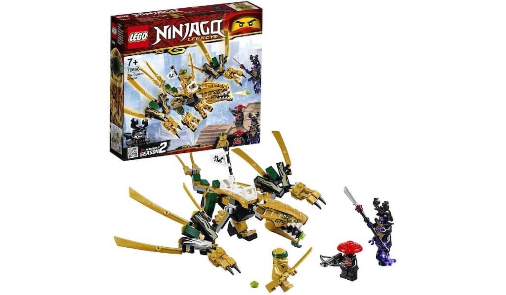 乐高幻影忍者系列 LEGO NINJAGO 70666 黄金飞龙，到手13.99欧，原价19.99欧！特价！