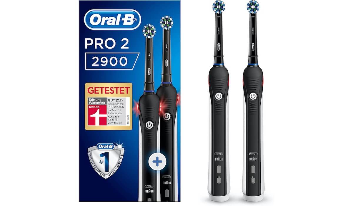 欧乐B Oral-B PRO 2 2900 Black Edition 电动牙刷 两只装，到手56.91欧，原价189.99欧！特价！