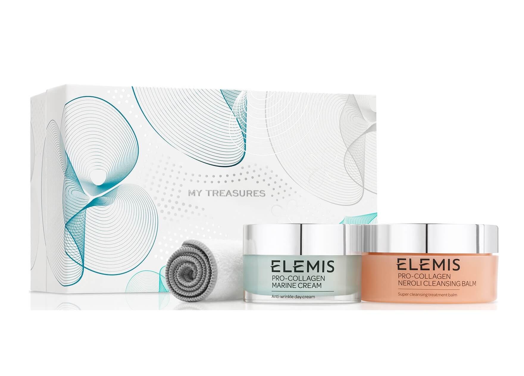 Elemis 艾丽美骨胶原卸妆保养套装 骨胶原面霜50ml+卸妆膏105g+洁面巾 价值超过160欧,到手82.83欧!