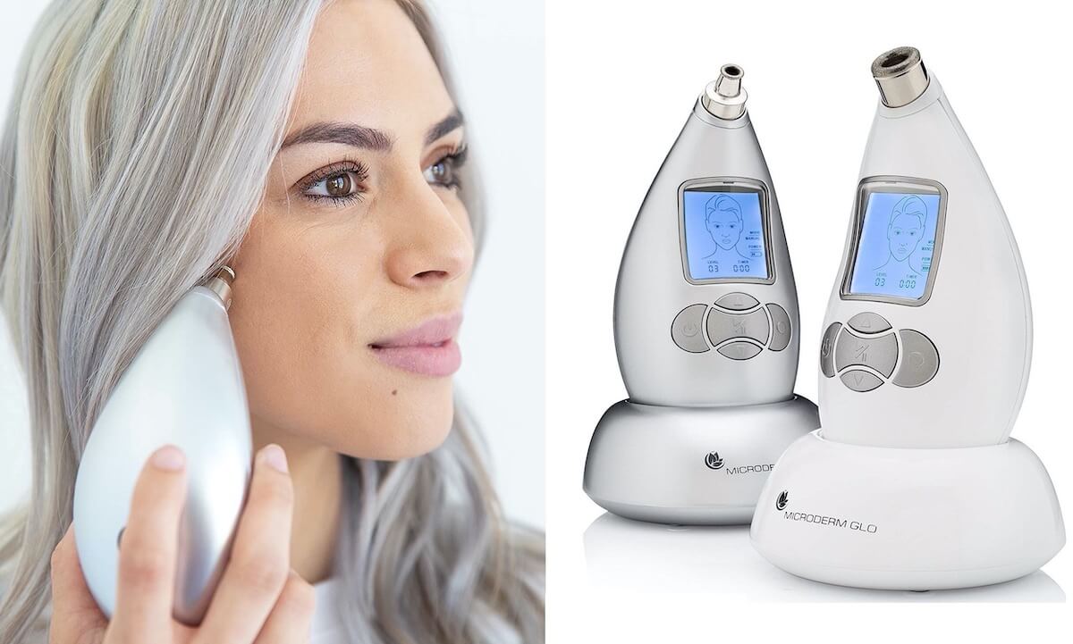 皮肤科医师推荐！Microderm GLO 钻石微晶脸部美容仪 含钻石微晶磨皮系统，到手159.99欧，原价239.99欧！