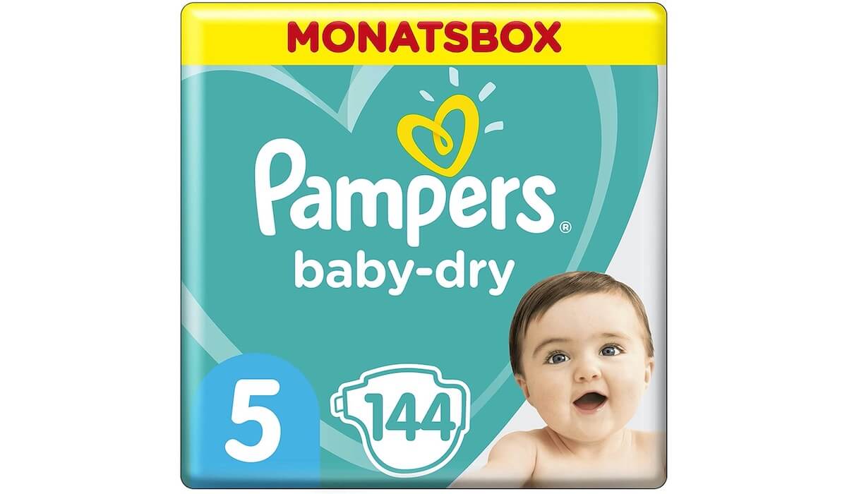 帮宝适 Pampers Baby-Dry 纸尿裤 5号 适用10kg-16kg 144片装,到手24.98欧,原价45.99欧!