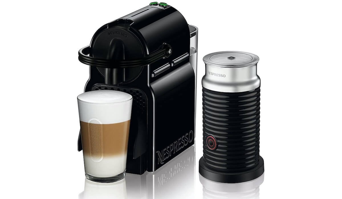 De'Longhi Nespresso Inissia EN 80.BAE 胶囊咖啡机 黑色 1500W功率 0.8升水箱 带奶泡机,到手135.99欧,原价139欧!