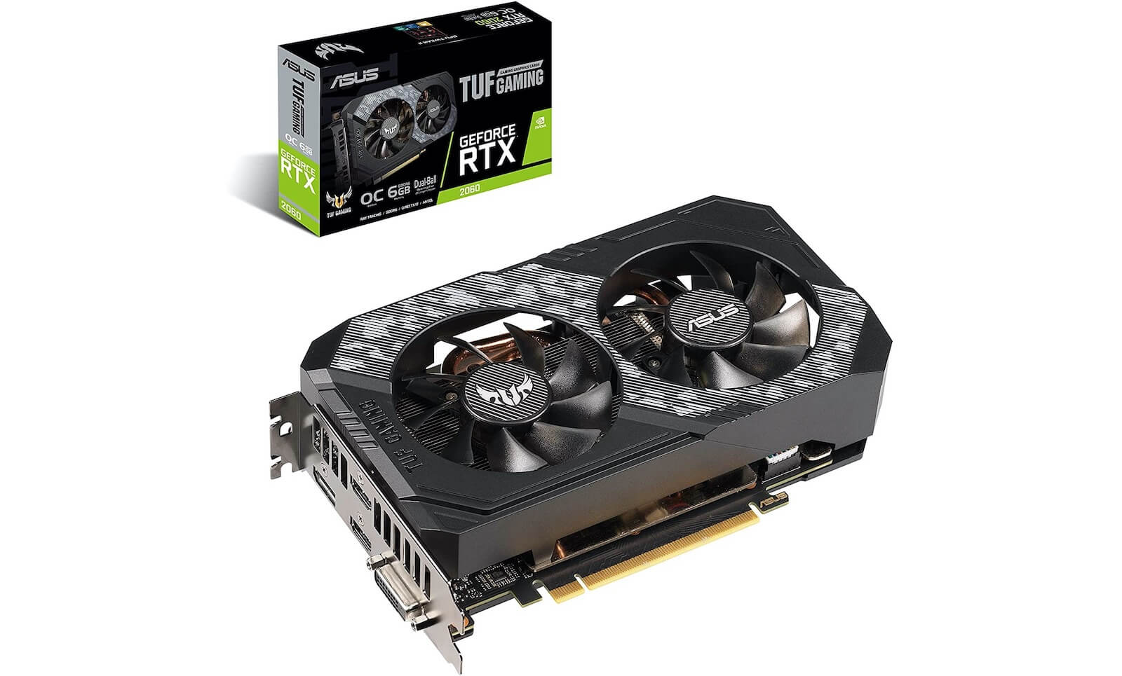 华硕 ASUS NVIDIA GeForce RTX 2060 TUF OC 6G 电竞特工显卡 PCIe 3.0接口 6GB DDR6显存,到手292.35欧,原价389欧!