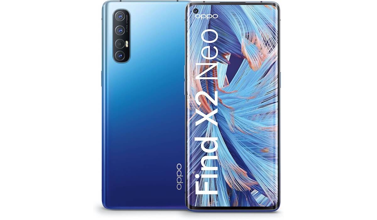 OPPO Find X2 Neo 5G 智能手机 6.5寸AMOLED打孔屏 四后置摄像头 12GB/256GB 蓝色,到手344.99欧,原价699欧!特价!