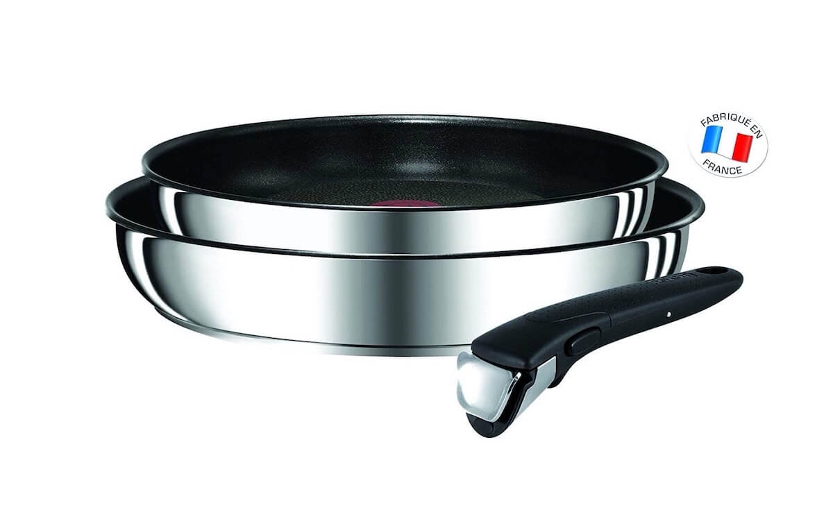 特福 Tefal L94092 Ingenio Preference 平底锅两件套 24+28 cm 可拆卸手柄 电磁炉适用,到手48.99欧,原价72.13欧!特价!