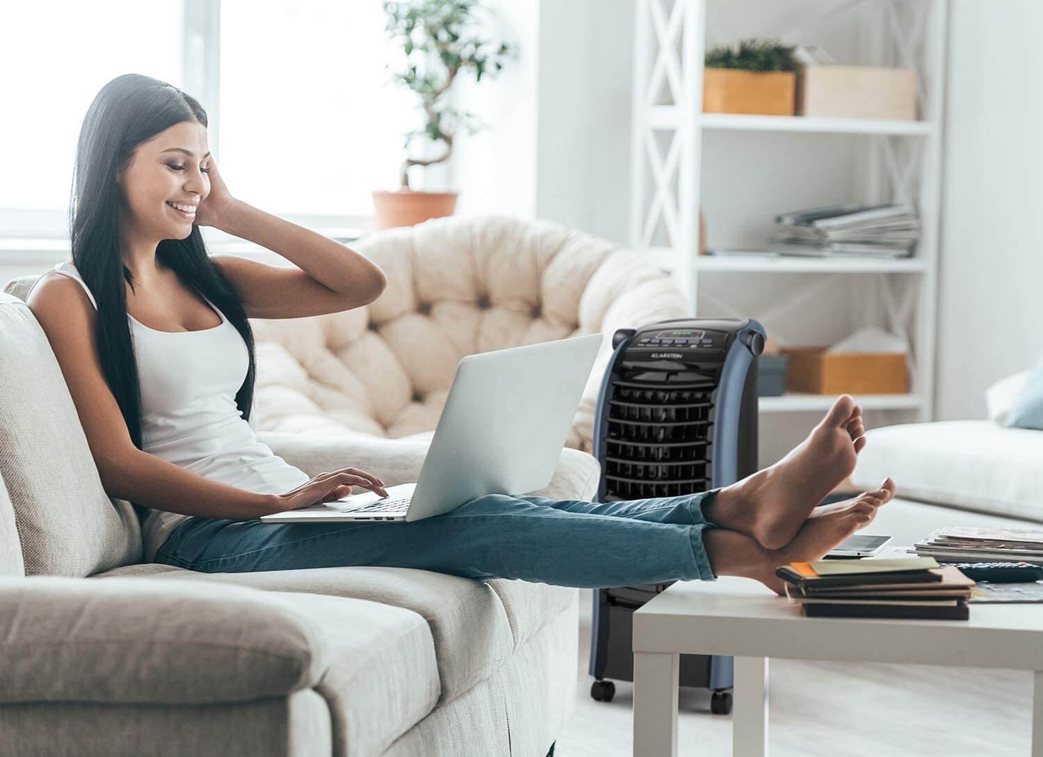 Klarstein Maxfresh 三合一移动空调 空气冷却器 风扇 加湿器 55W功率 超静音,到手109.99欧,原价139.99欧!