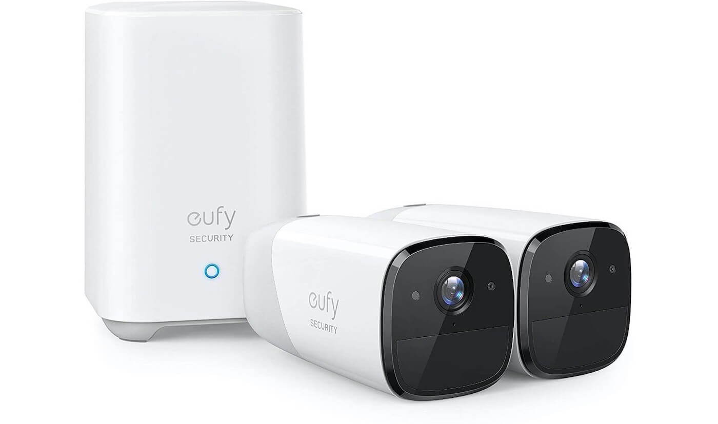 eufy Security eufyCam 2 无线家庭监控系统 双摄像头套装 1080P全高清 IP67防水 支持HomeKit 带夜视功能,到手229欧,原价349.99欧!