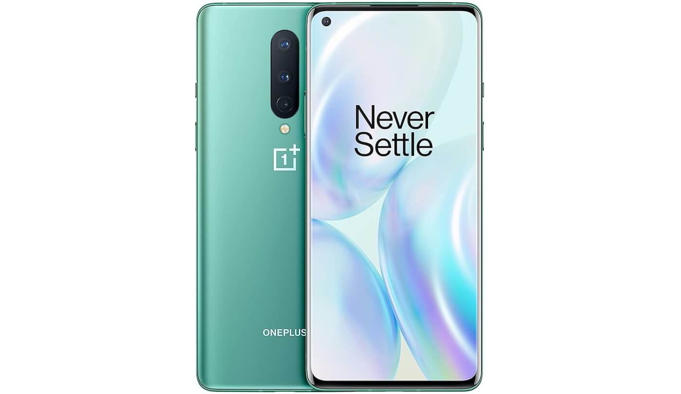 一加 OnePlus 8 智能手机 5G版 6.55寸AMOLED屏幕 90Hz刷新率 骁龙865 12GB/256GB 薄荷绿,到手444欧,原价799欧!特价!