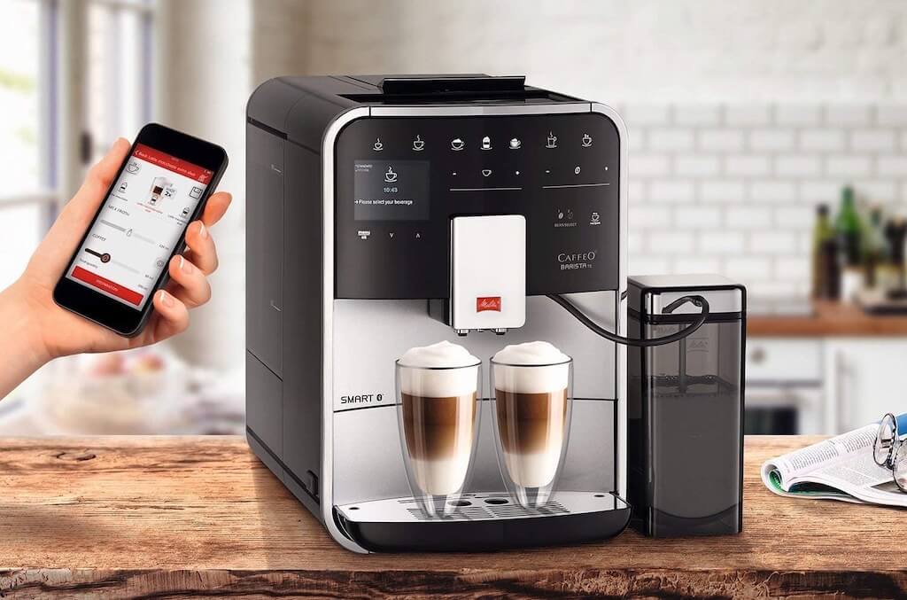 美乐家 Melitta Caffeo Barista T Smart F850-101 全自动咖啡机 银色 功率1450W 1.8L水箱，到手715.38欧，原价1,049.99欧！