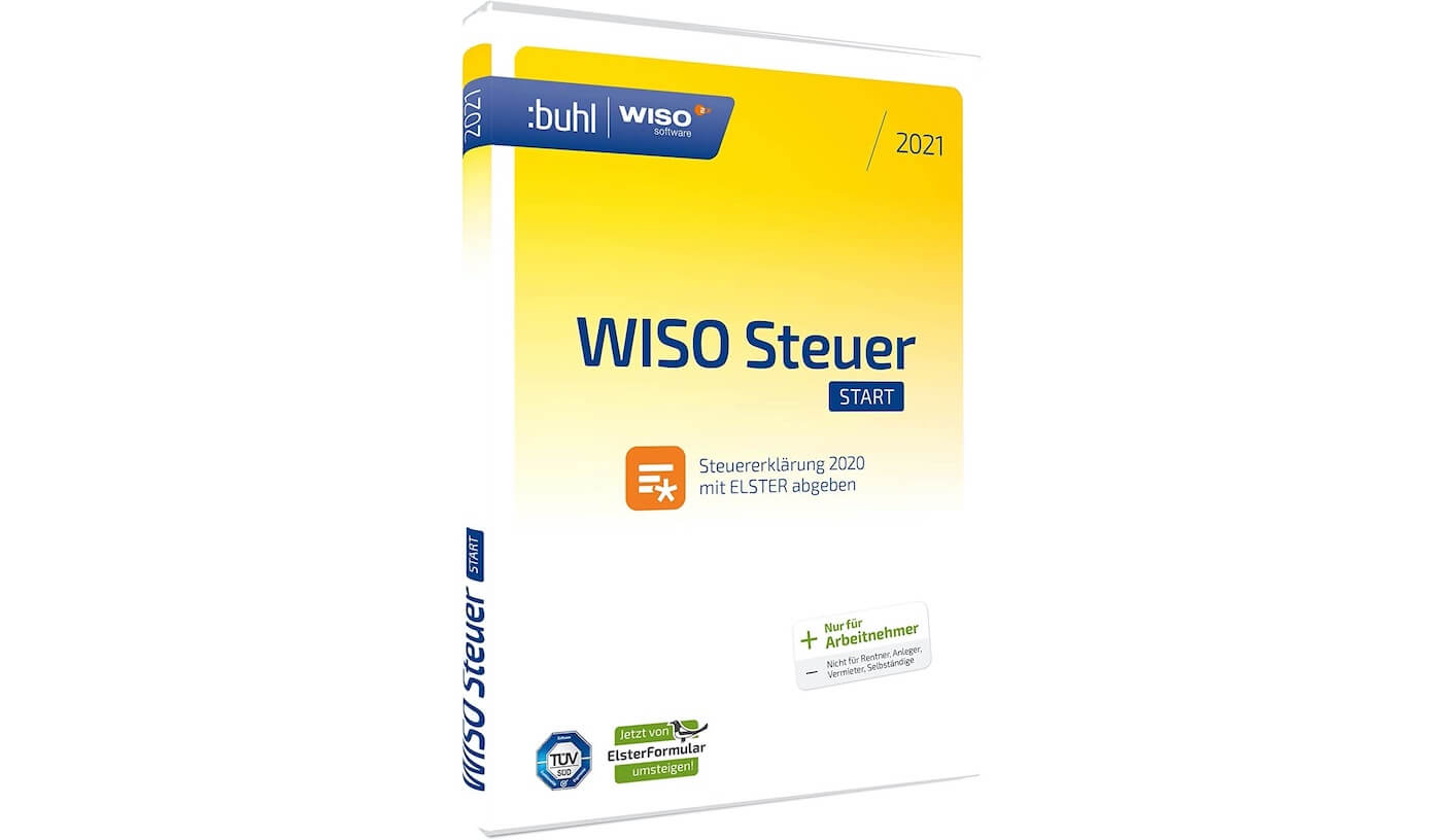 德国最受欢迎的报税软件!WISO steuer:Start 2021 报税软件(用于2020年申报报税),到手12.99欧,原价21.99欧!