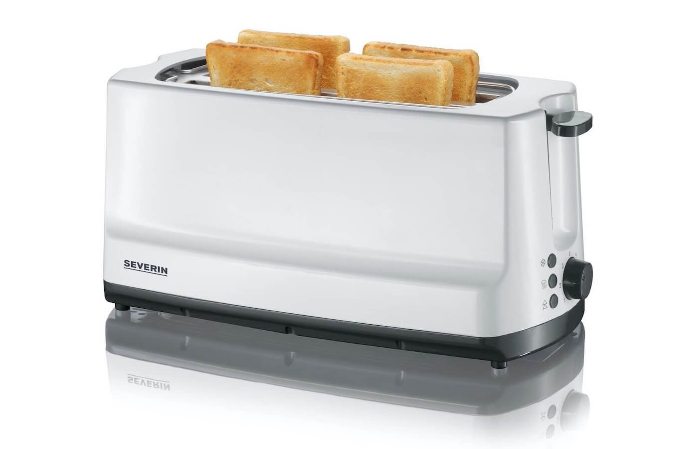 SEVERIN AT 2234 自动吐司机 烤面包机 1400W功率 多功能 可烤四片吐司，到手14.45欧，原价29.8欧！