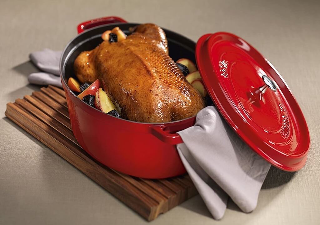 STAUB Gusseisen 圆口珐琅铸铁锅 29cm 4.25升 樱桃红 法国制造,到手137.96欧,原价229欧!