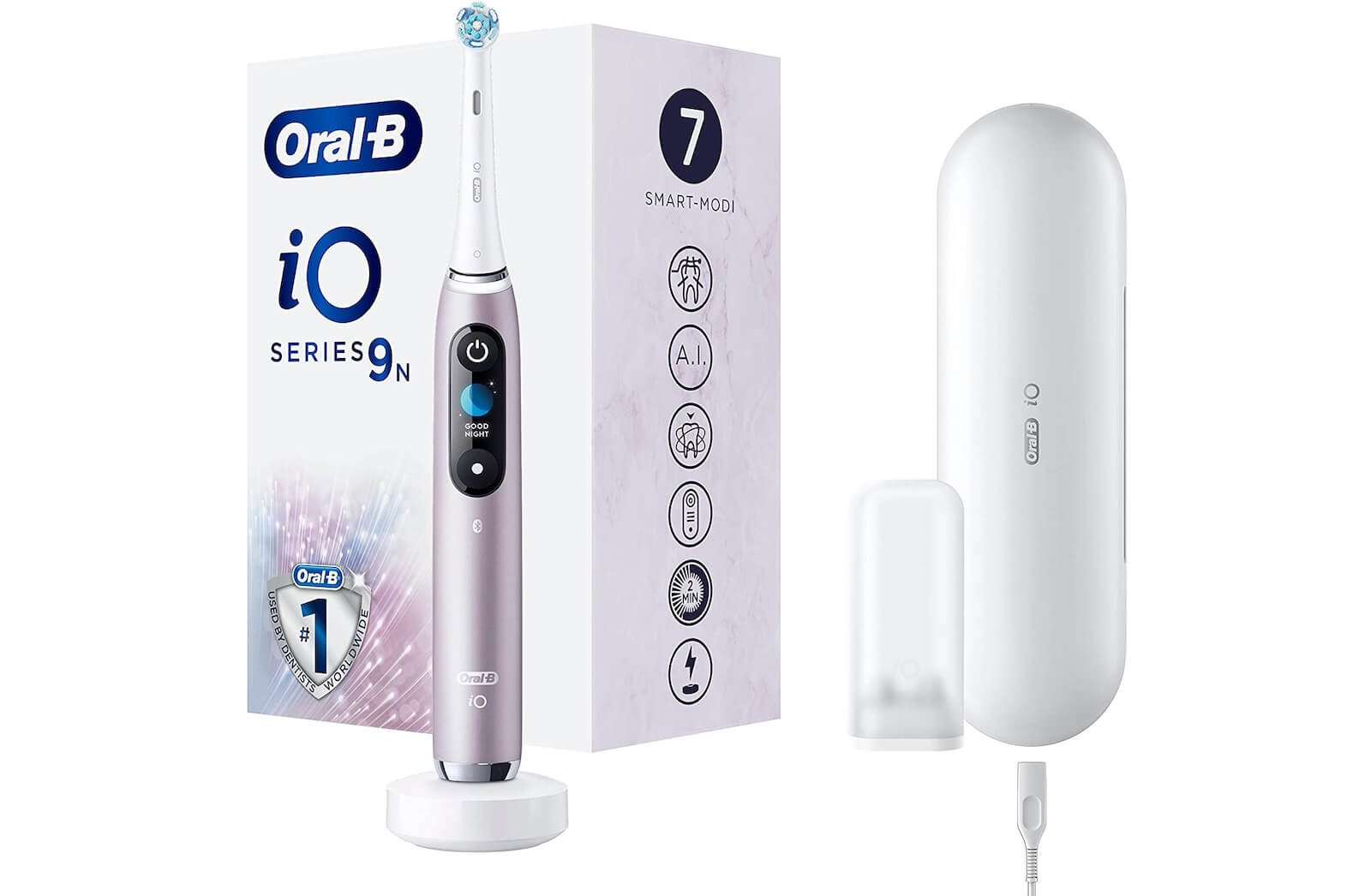 欧乐B Oral-B iO 9 智能电动牙刷 7种智能清洁程序 玫瑰金 带旅行收纳盒，到手199.99欧，原价399.23欧！