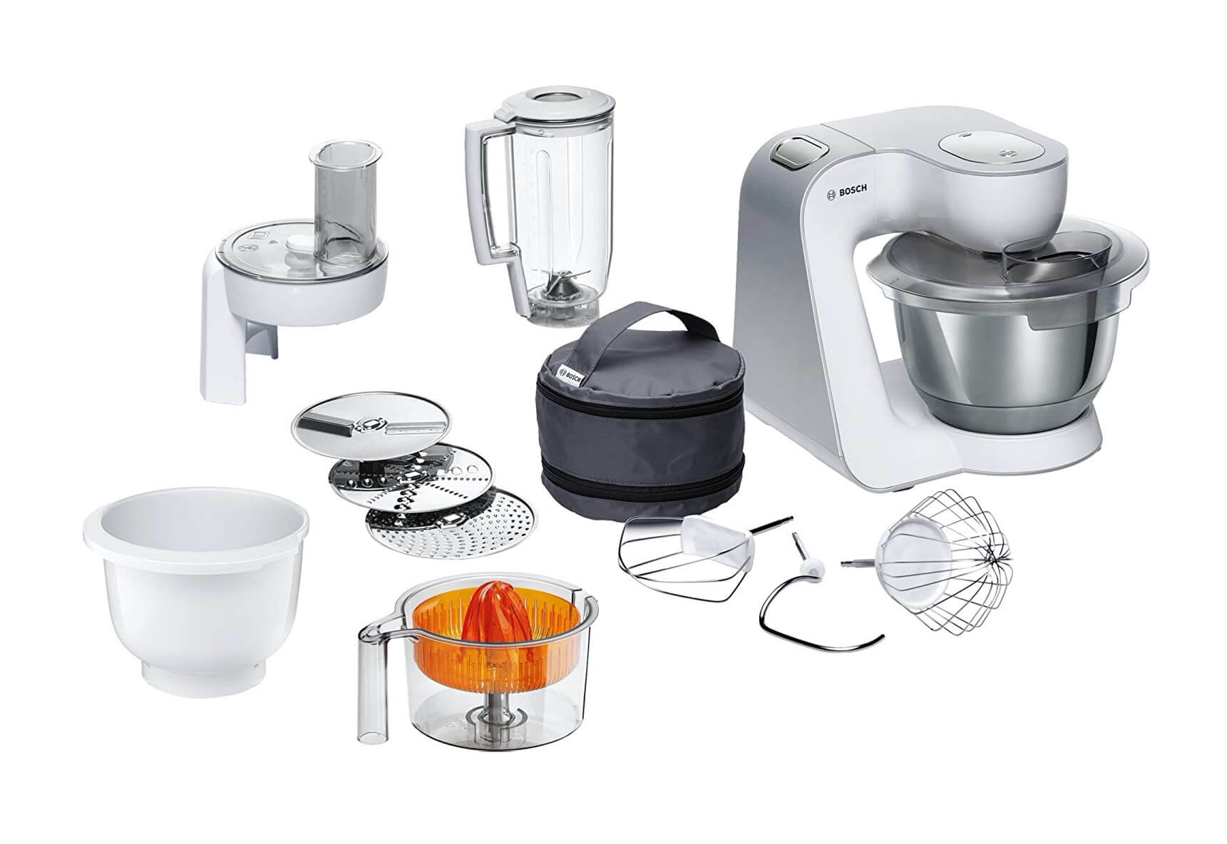 博世 Bosch MUM5 CreationLine MUM58243 厨师机 白色  1000W功率 3.9升不锈钢搅拌盆,到手226欧,原价399欧!