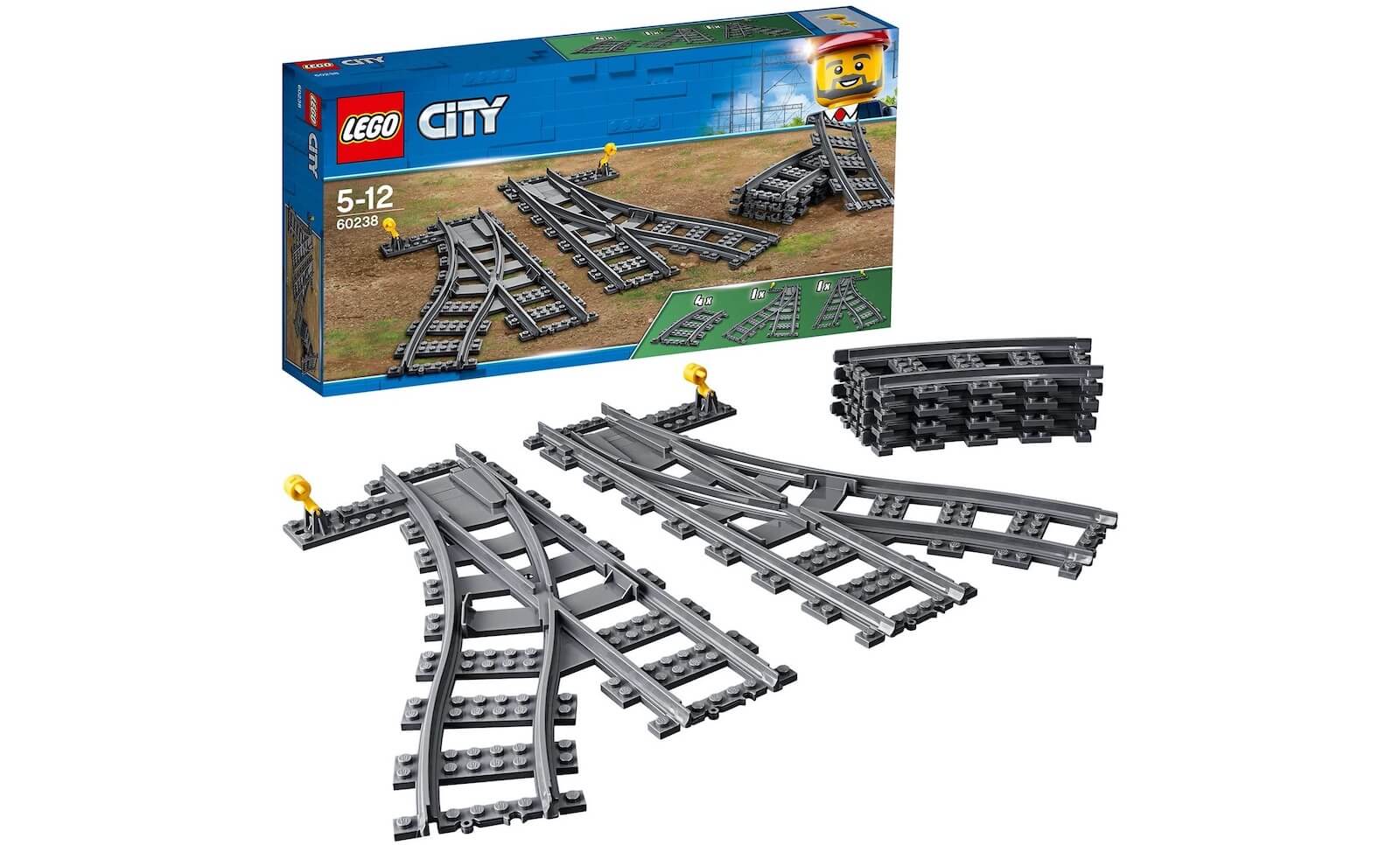 乐高城市系列 LEGO City 60238 火车轨道 适合6至12岁，到手12.49欧，原价19.49欧！！