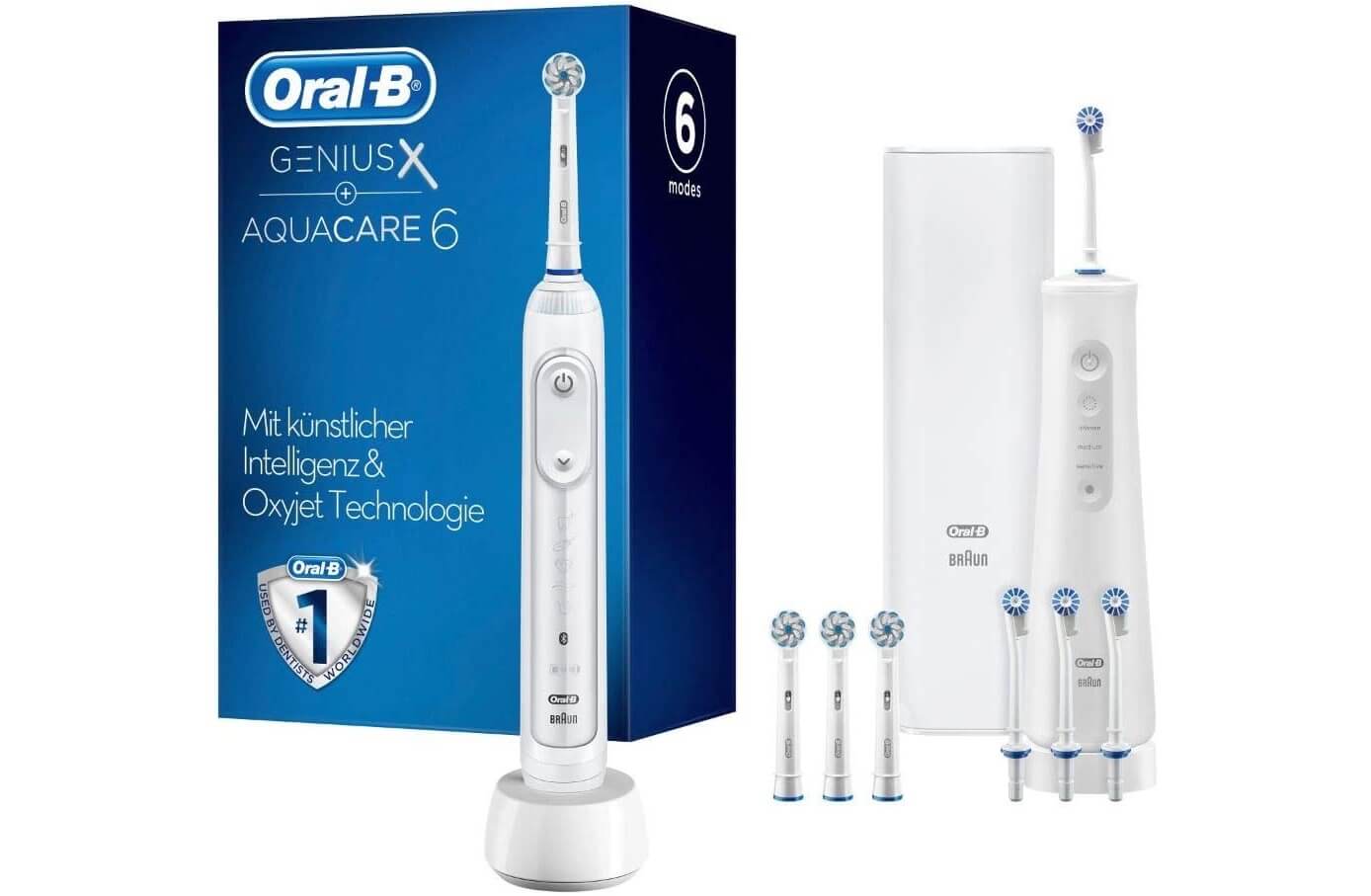 欧乐B Oral-B Genius X 智能电动牙刷 白色 带Aqua Care 6 Pro-Expert水牙线，到手174.99欧，原价399.99欧！