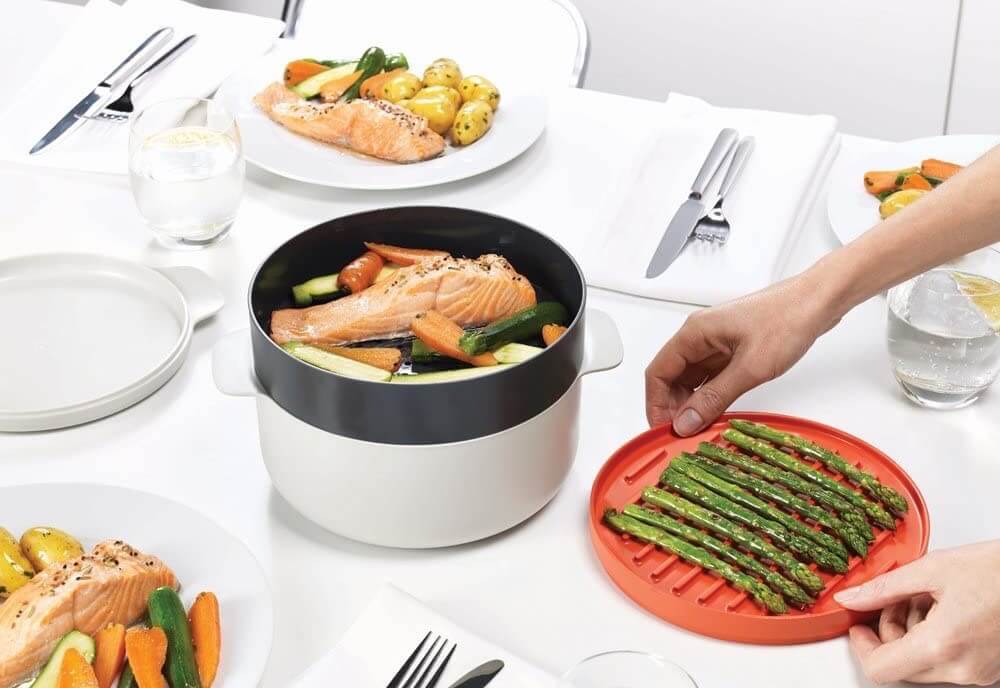 Joseph Joseph M-Cuisine 3层微波炉烹饪锅 4件套 不含BPA，到手30.7欧，原价44.99欧！