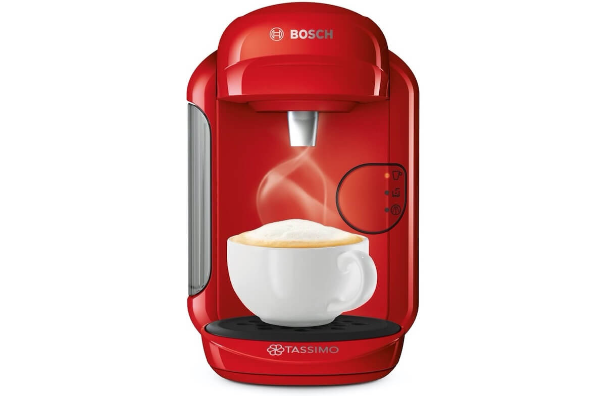 博世 Bosch Tassimo Vivy2 TAS1403 咖啡机 红色 1300W功率 0.7L水箱,到手30.94欧,原价109.99欧!特价!