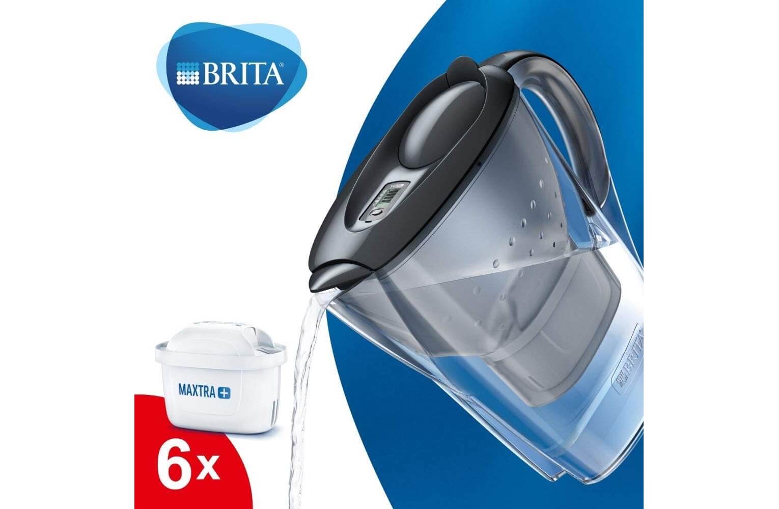 德国碧然德 BRITA Marella 灰色滤水壶 带6个Maxtra+滤芯,到手26.99欧,原价37.64欧!