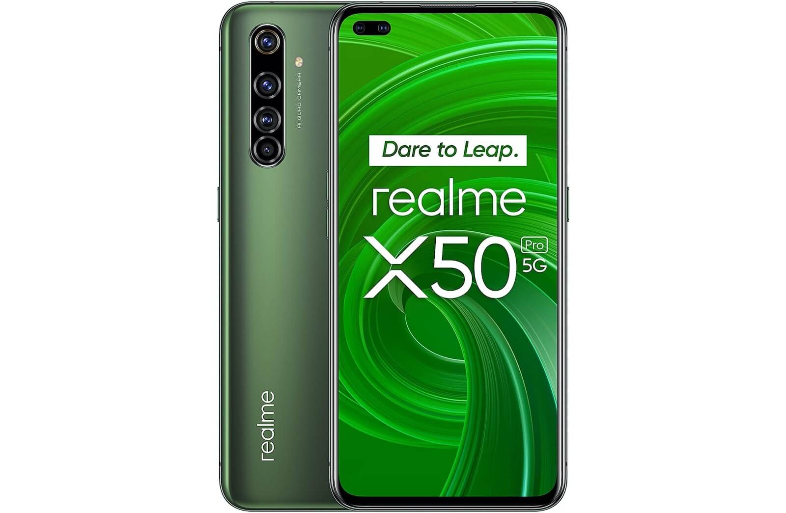 真我 Realme X50 Pro 5G智能手机 8GB/256GB 绿色 骁龙865 65W超级闪充 6400万变焦6摄，到手350欧，原价551.81欧！