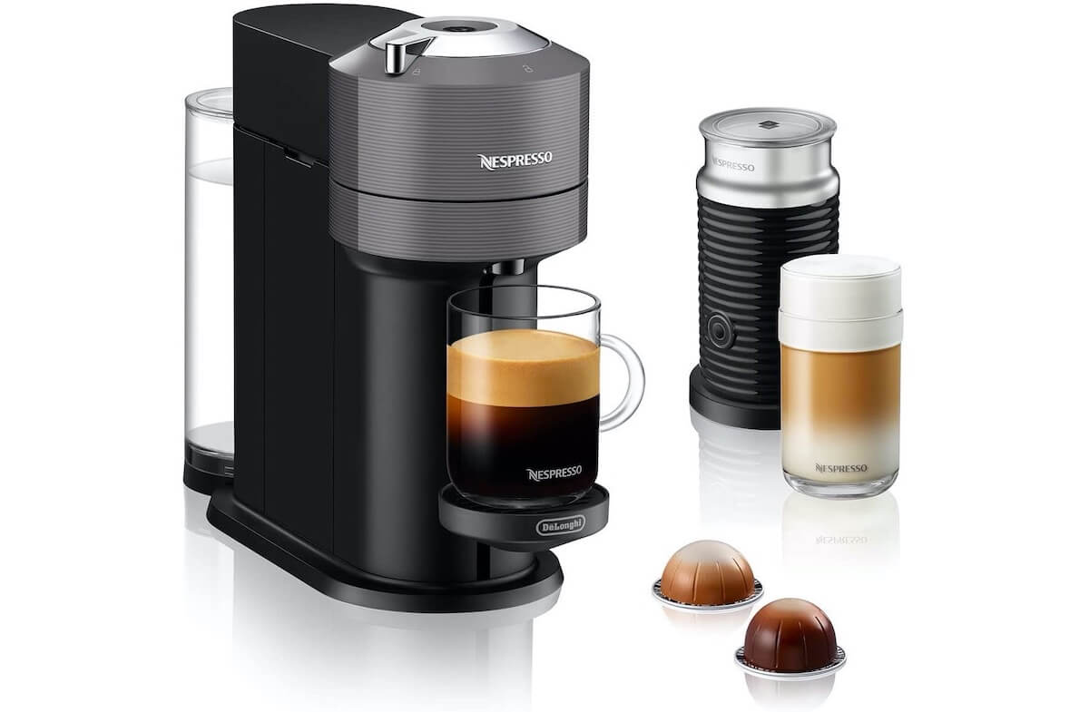 德龙 De'Longhi Nespresso Vertuo Next ENV 120.GYAE 胶囊咖啡机 带Aeroccino奶泡机 灰色,到手122.99欧,原价209.99欧!