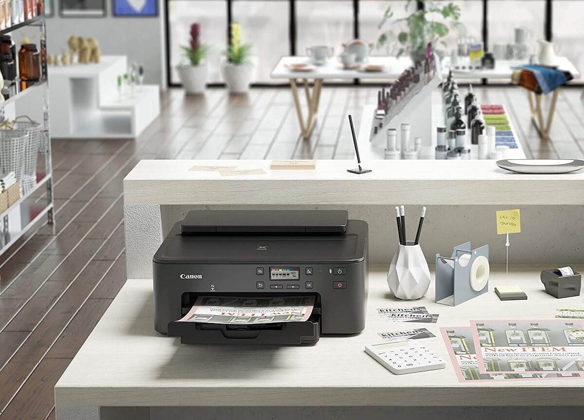 佳能 Canon PIXMA TS705 喷墨打印机 黑色 支持无线打印 带5个墨盒,到手65.9欧,原价82.86欧!