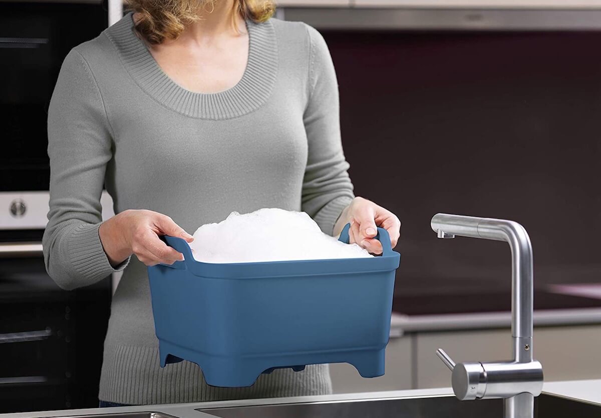 Joseph Joseph Wash & Drain 水槽清洗篮 洗菜篮 刷碗盆 蓝色，到手31.22欧，原价41.99欧！