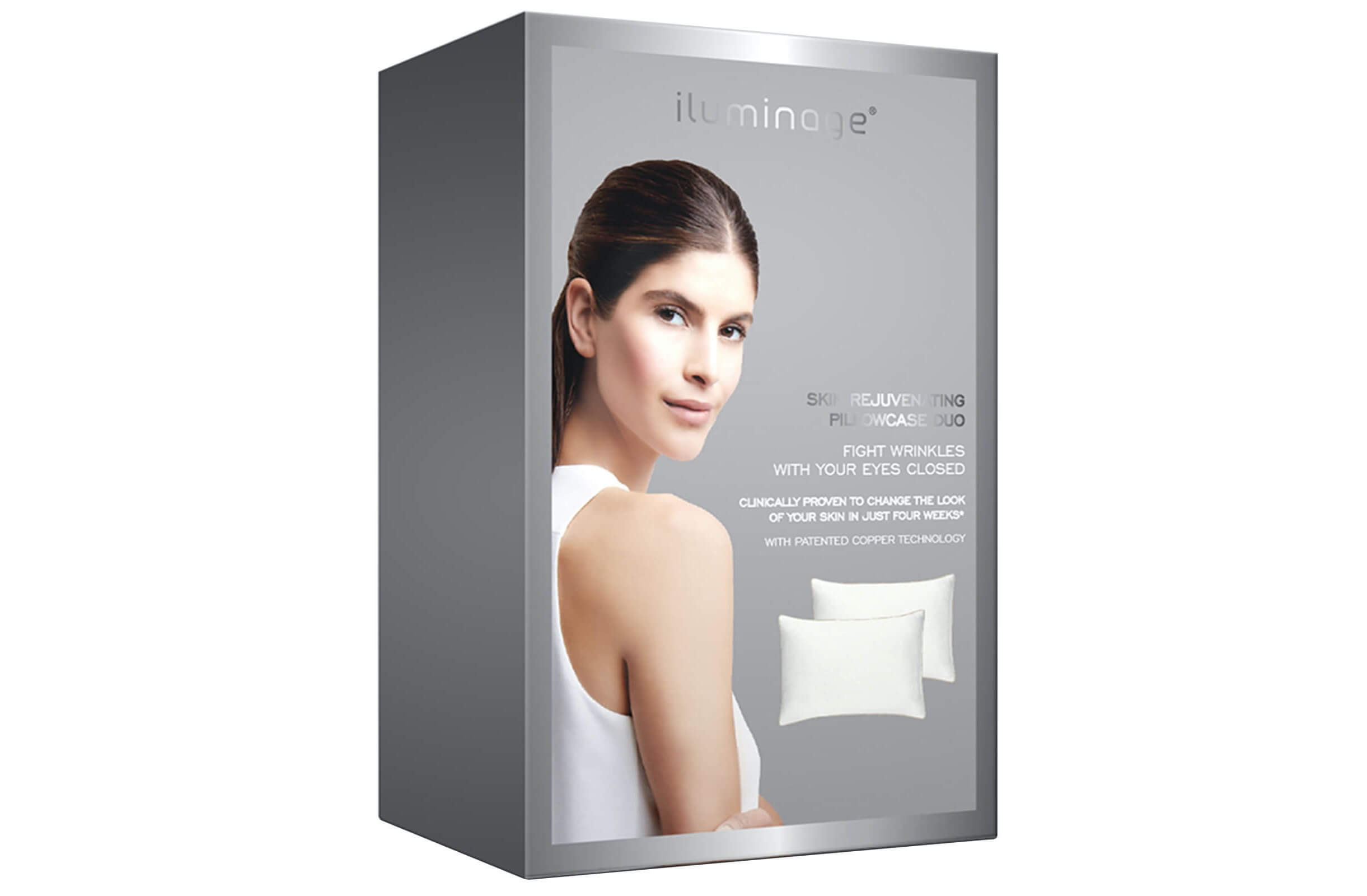 Iluminage 易美肌抗皱美容氧化铜离子枕套 白色 2只装，到手50.95欧，原价101.95欧！特价！