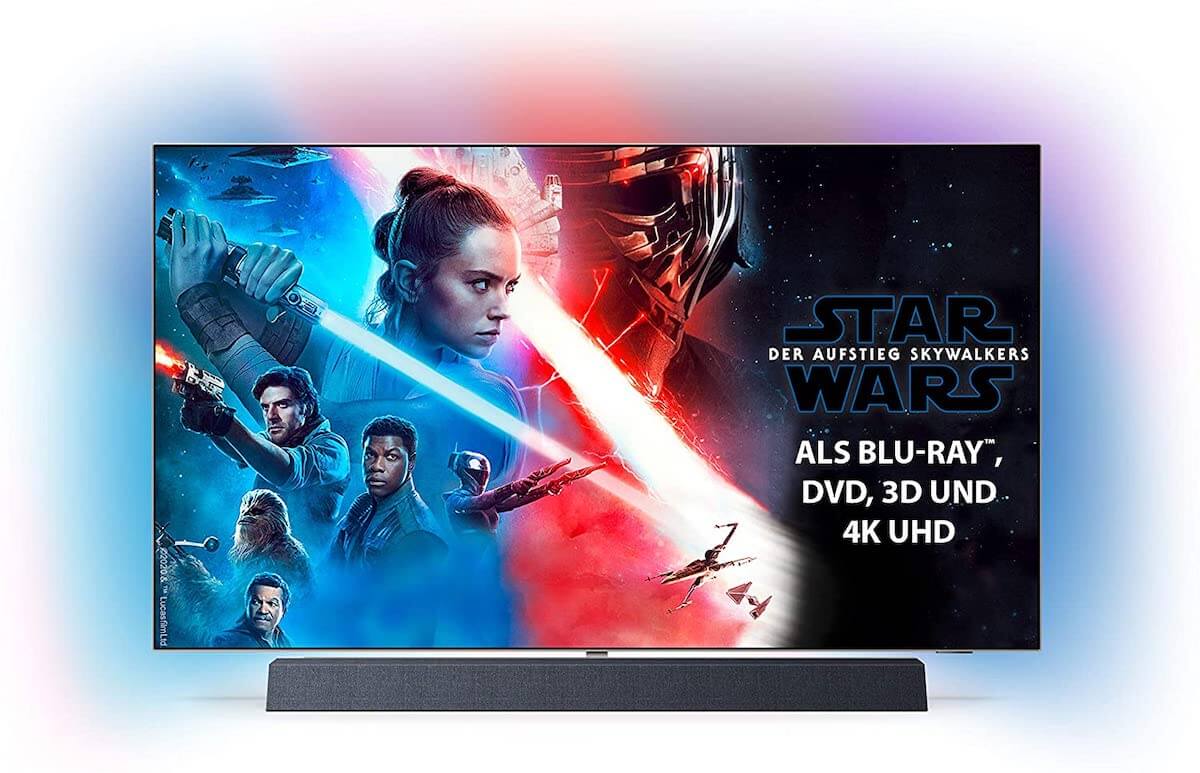 飞利浦 Philips Ambilight 65OLED934/12 65寸 OLED+液晶电视 4K超高清 支持HDR 10+ Alexa语音助手 Bowers & Wilkins 音响,到手2,099欧,原价3,799欧!