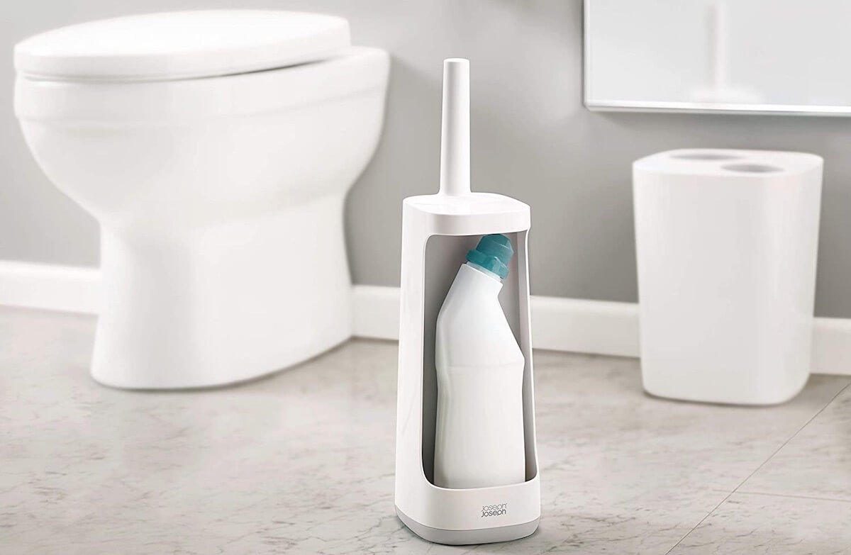 Joseph Joseph Flex Plus 硅胶马桶刷 带收纳支架 白色/灰色,到手20.99欧,原价32.99欧!