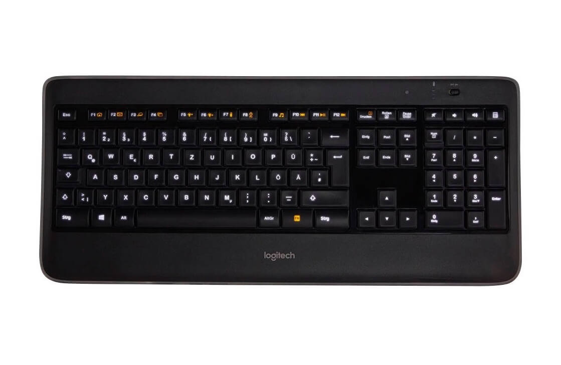 罗技 Logitech K800 无线键盘 背光按键 德语QWERTZ布局 10天电池续航，到手69欧，原价119欧！！