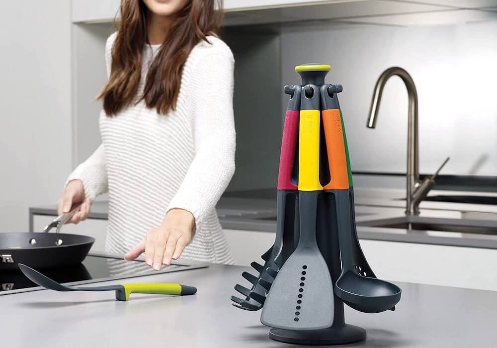 Joseph Joseph Elevate 彩色旋转厨具 锅铲6件套 洗碗机适用,到手26.99欧,原价74.99欧!特价!
