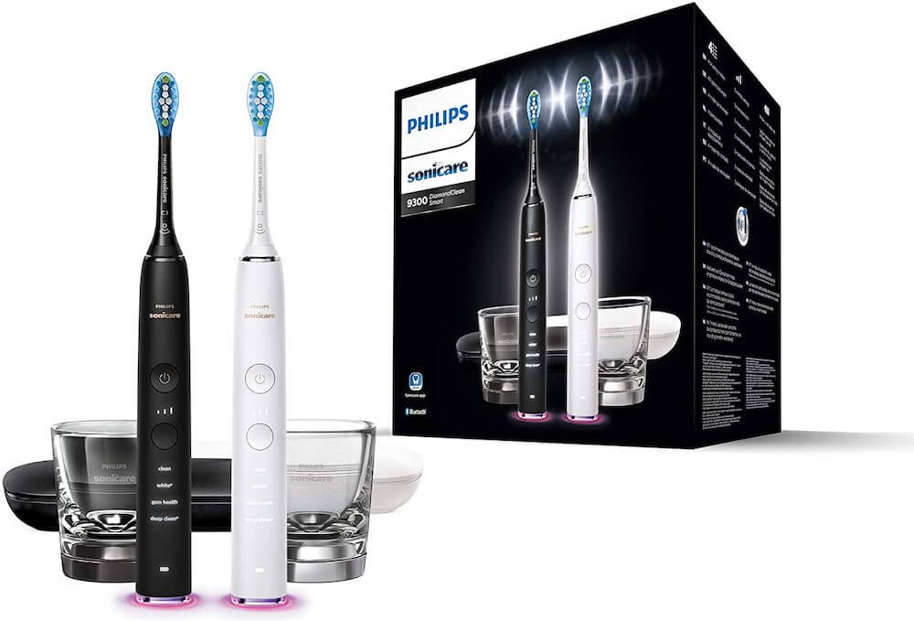 飞利浦 Philips Sonicare DiamondClean 9000 HX9912/18 钻石亮白声波电动牙刷 两只装 带充电杯 旅行收纳盒,到手319.99欧,原价449.99欧!!