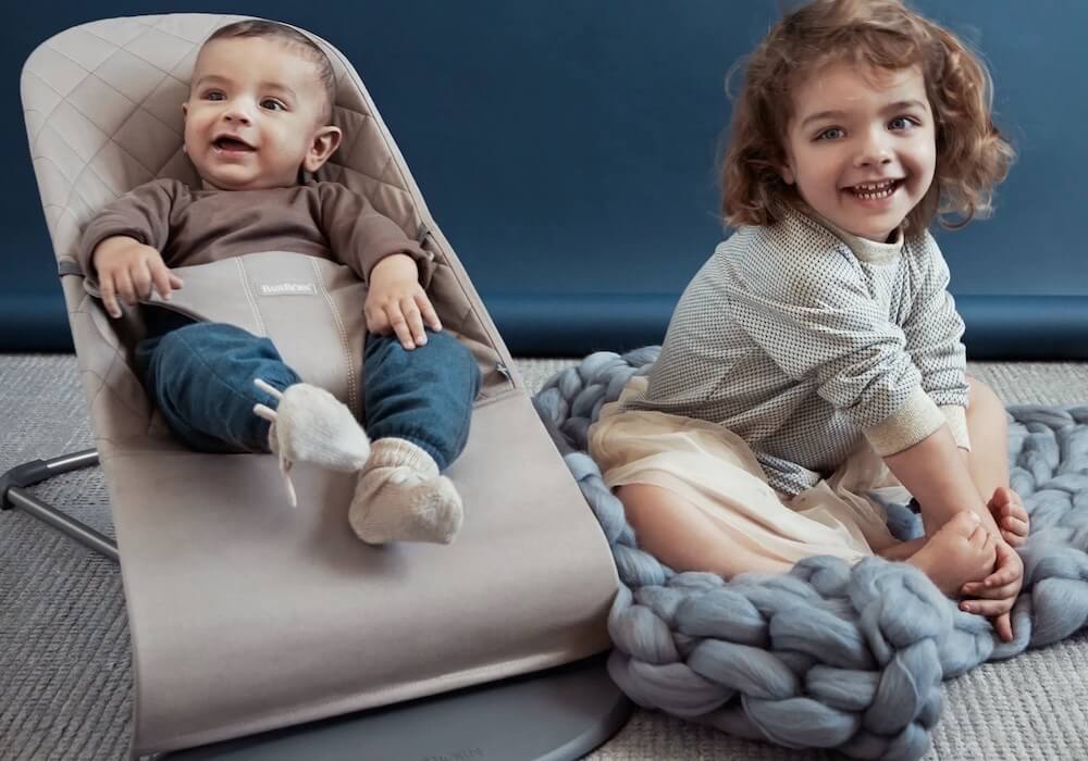 BabyBjörn Bliss 纯棉婴儿摇椅 石头灰色 适合2岁及以下,到手138.46欧,原价200欧!!