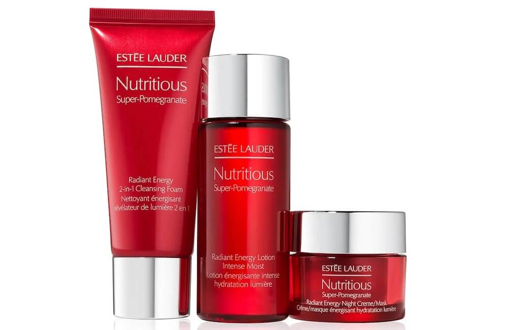 Estée Lauder 雅诗兰黛红石榴系列套装  含洁面30ml+高光水30ml+两用晚霜15ml,到手17.25欧,原价22.95欧!!