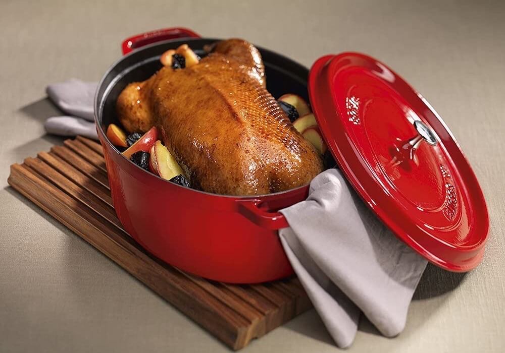 STAUB Gusseisen 珐琅锅 圆口 27cm 3.2升 樱桃红，到手154.99欧，原价239欧！
