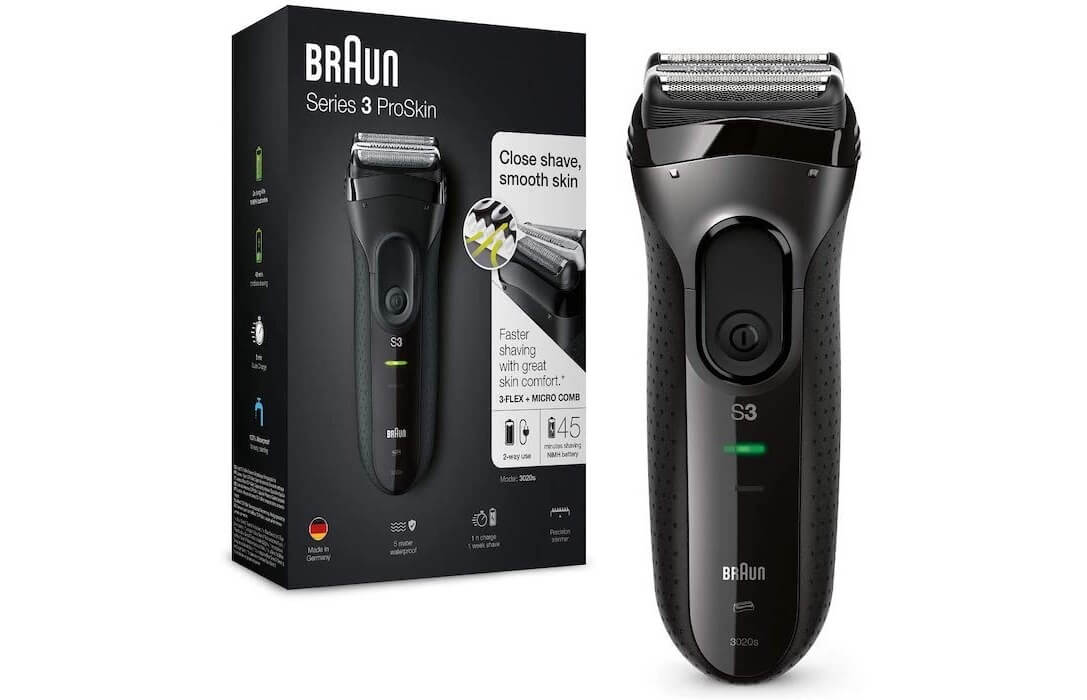 博朗 Braun Series 3 ProSkin 3020s 电动剃须刀 黑色，到手51欧，原价99.99欧！特价！