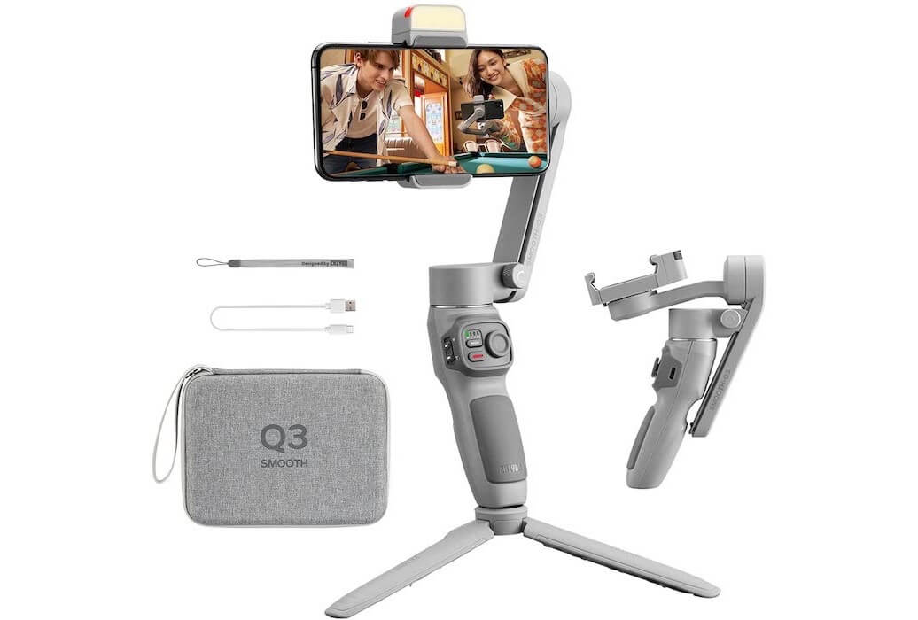 Zhiyun 智云 Smooth Q3 手持云台 Combo套装版 触控三档补光灯,到手83.62欧,原价109欧!